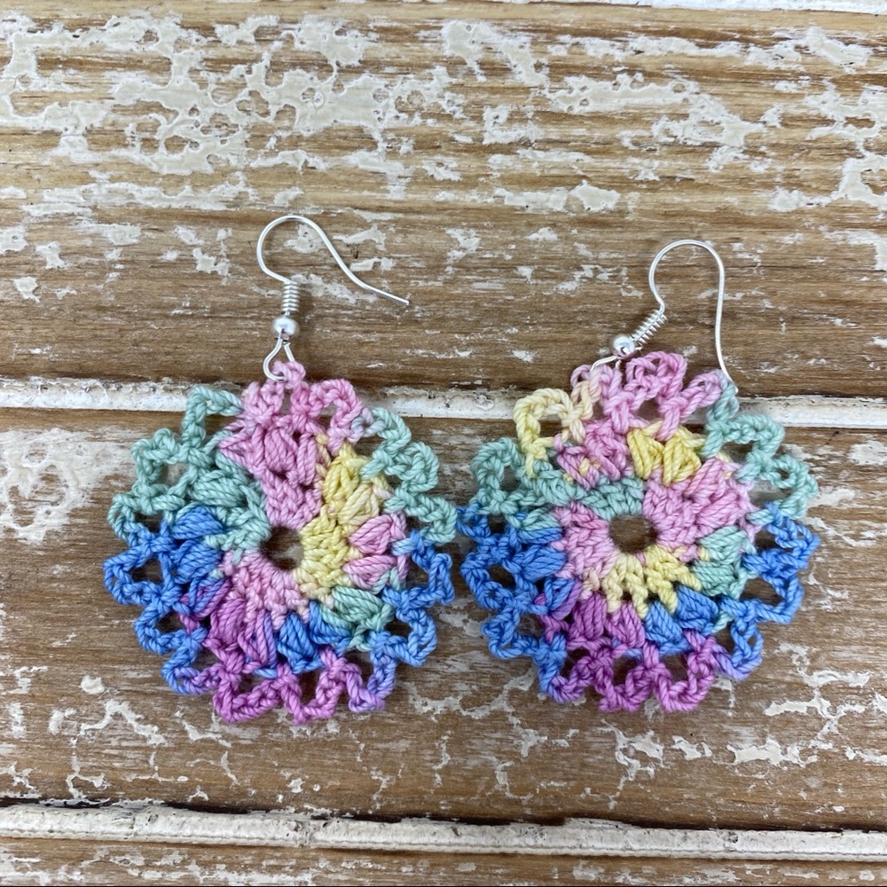 Hand crocheted earrings
